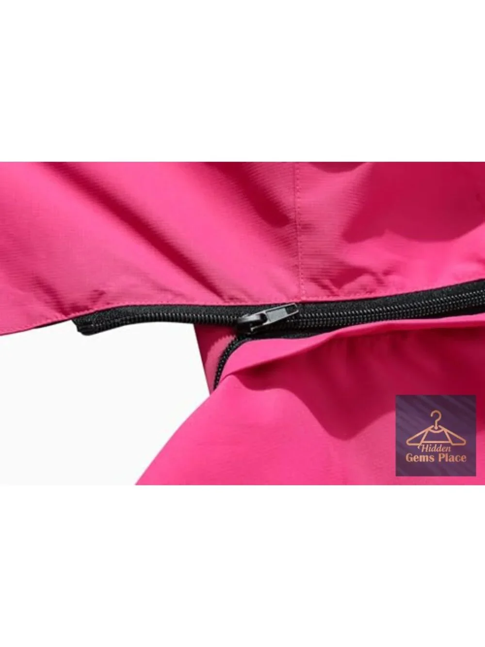 Waterproof Lightweight Rain Jacket Windproof Detachable Hood Hiking Trench Coat